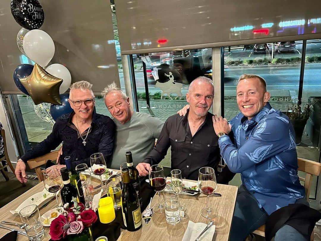 ジョルジュ・サンピエールのインスタグラム：「Souper avec mes OGs. 🎉」