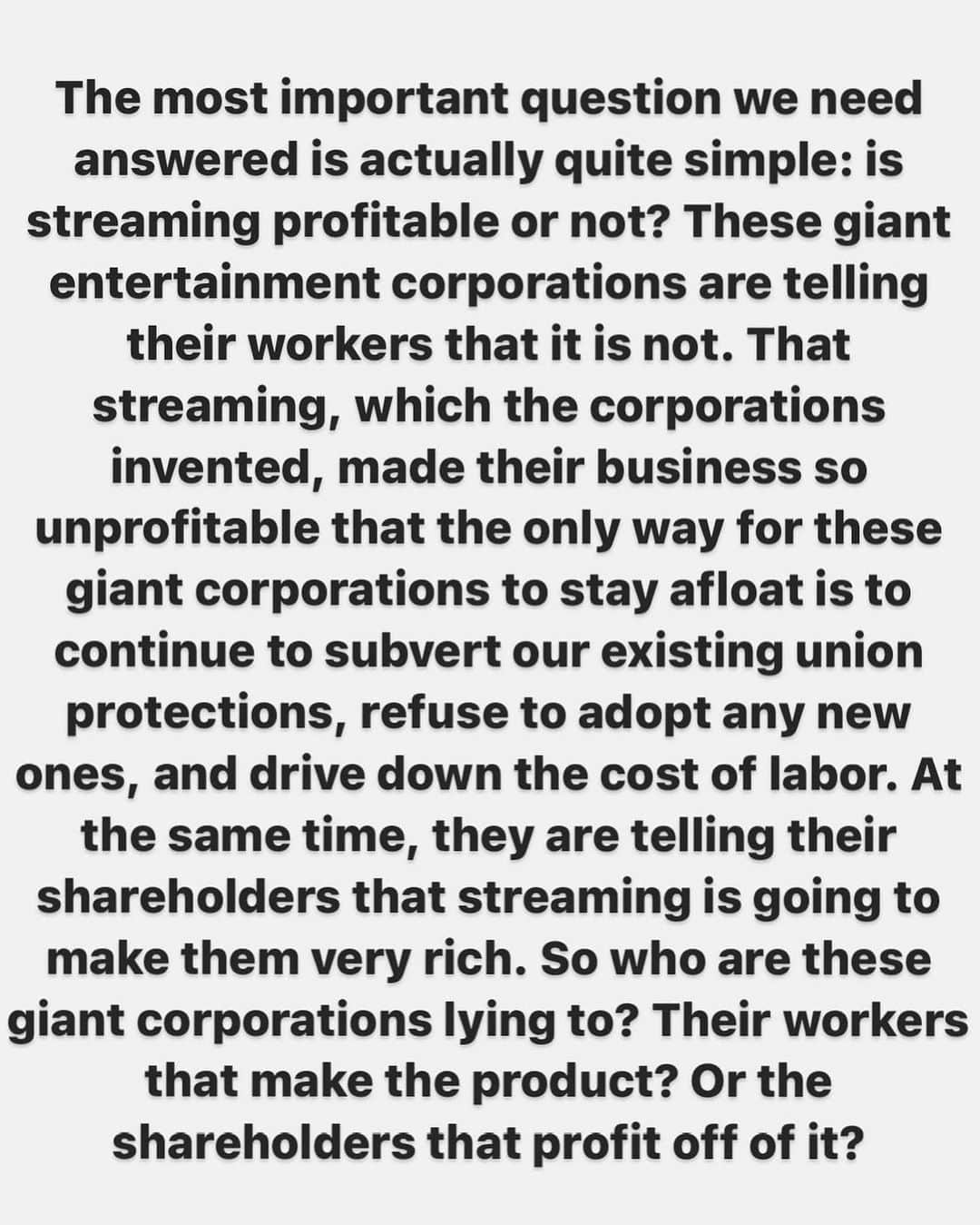 カル・ペンさんのインスタグラム写真 - (カル・ペンInstagram)「Writers create the content that makes streaming services billions of dollars. The Union is asking for fairness in pay & very reasonable professional protections. Media executives love to tweet about equity - do the right thing and practice it.」5月12日 2時59分 - kalpenn