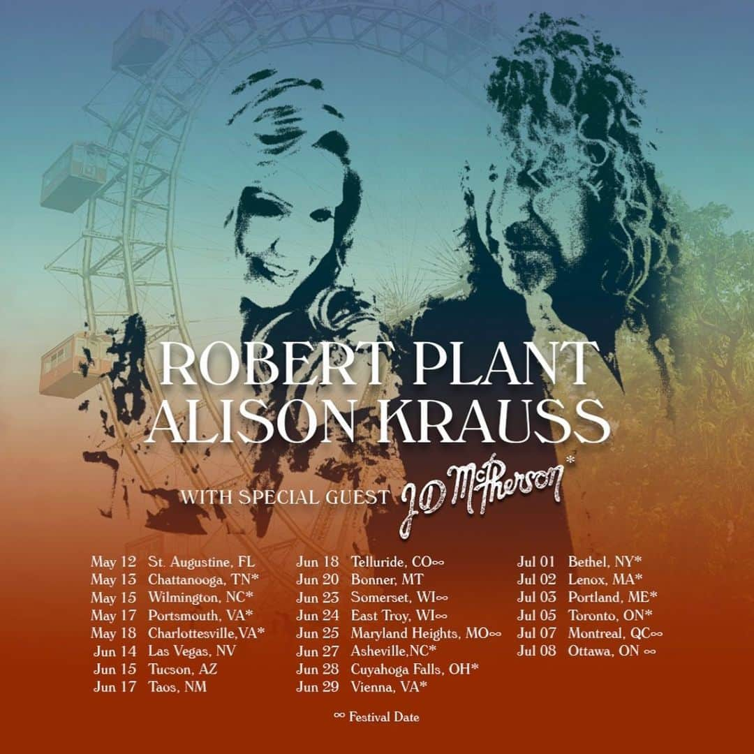 アリソン・クラウスのインスタグラム：「Updated dates for the 2023 Raise The Roof tour have been announced. Please visit PlantKrauss.com for more info.」