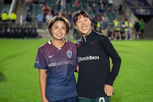 のインスタグラム：「前回の試合でひなさんに会えました🥰 マシンガントーク笑 週末の試合に向けてまたいい準備👍  Thank you for coming to the fan event yesterday.  long journey,grow up journey,happy journey ✨🔥 @thenccourage  @sugita_hina08」