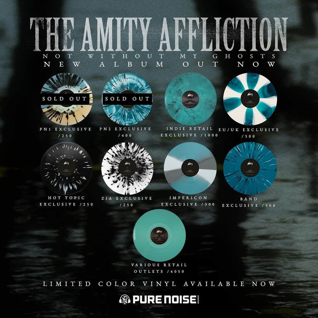 The Amity Afflictionさんのインスタグラム写真 - (The Amity AfflictionInstagram)「Our new album 'Not Without My Ghosts' is now out in Australia and NZ! The rest of the world will get it when it hits the 12th in your time zone. Stream it, buy some merch and vinyl all at the link in bio.」5月12日 6時22分 - theamityaffliction