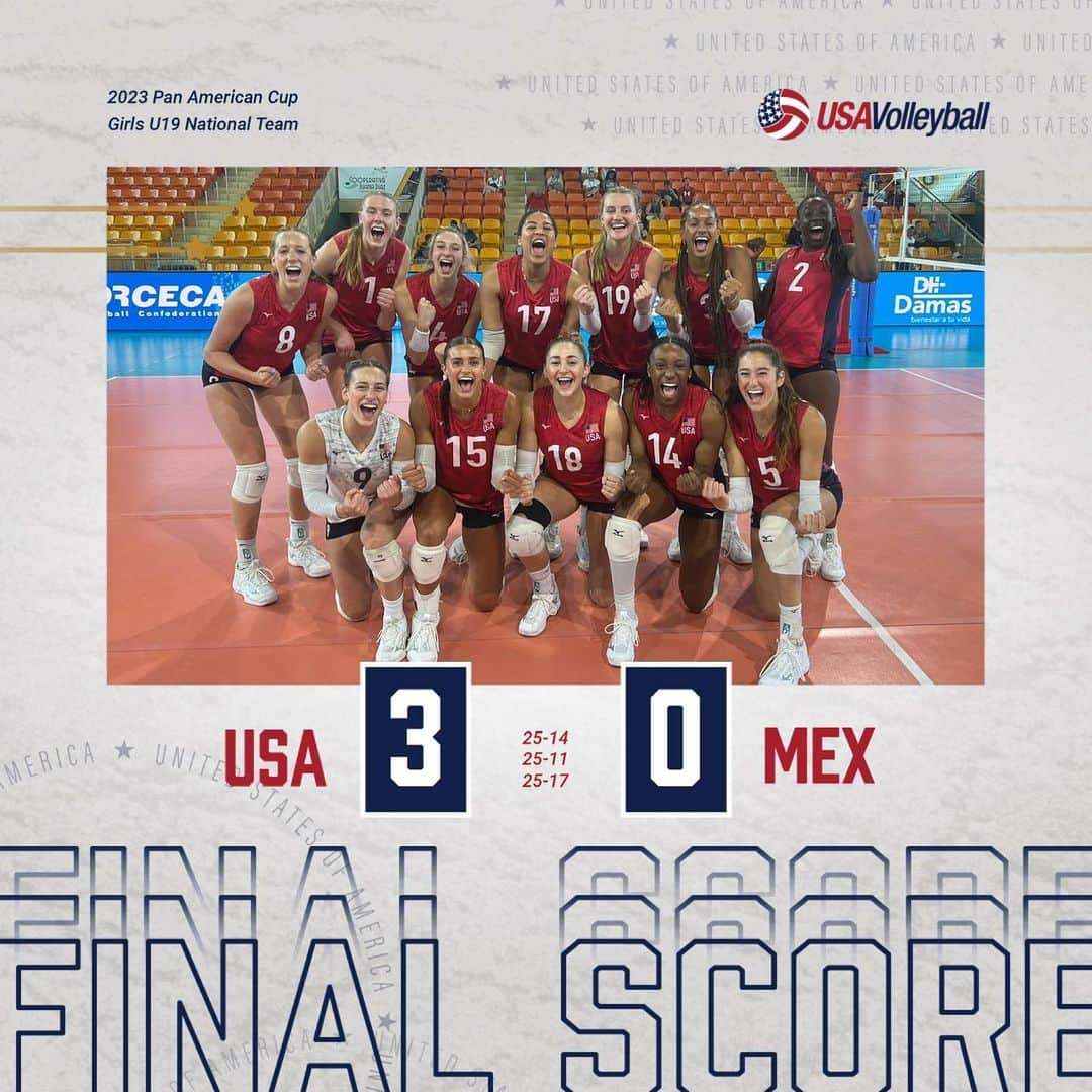 USA Volleyballさんのインスタグラム写真 - (USA VolleyballInstagram)「Put it in the books! The U.S. Girls U19 Team defeats Mexico 3-0 in the third match of the Pan Am Cup. The team punches its ticket to the semis on Saturday! Stats and story coming soon」5月12日 6時28分 - usavolleyball