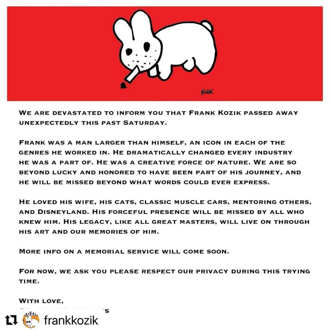 難波章浩さんのインスタグラム写真 - (難波章浩Instagram)「Mr. Kozik made a lot of works for Hi-STANDARD. We really love and respect you.  Rest in peace🙏🏻  @frankkozik」5月12日 18時27分 - akihironamba