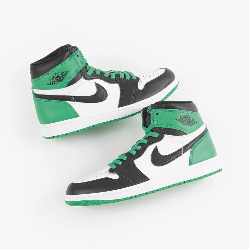 KICKS LAB. [ Tokyo/Japan ]のインスタグラム：「NIKE l "AIR JORDAN 1 RETRO HIGH OG" Black/Lucky Green/White l Available in Store and Online Store. #KICKSLAB #キックスラボ」