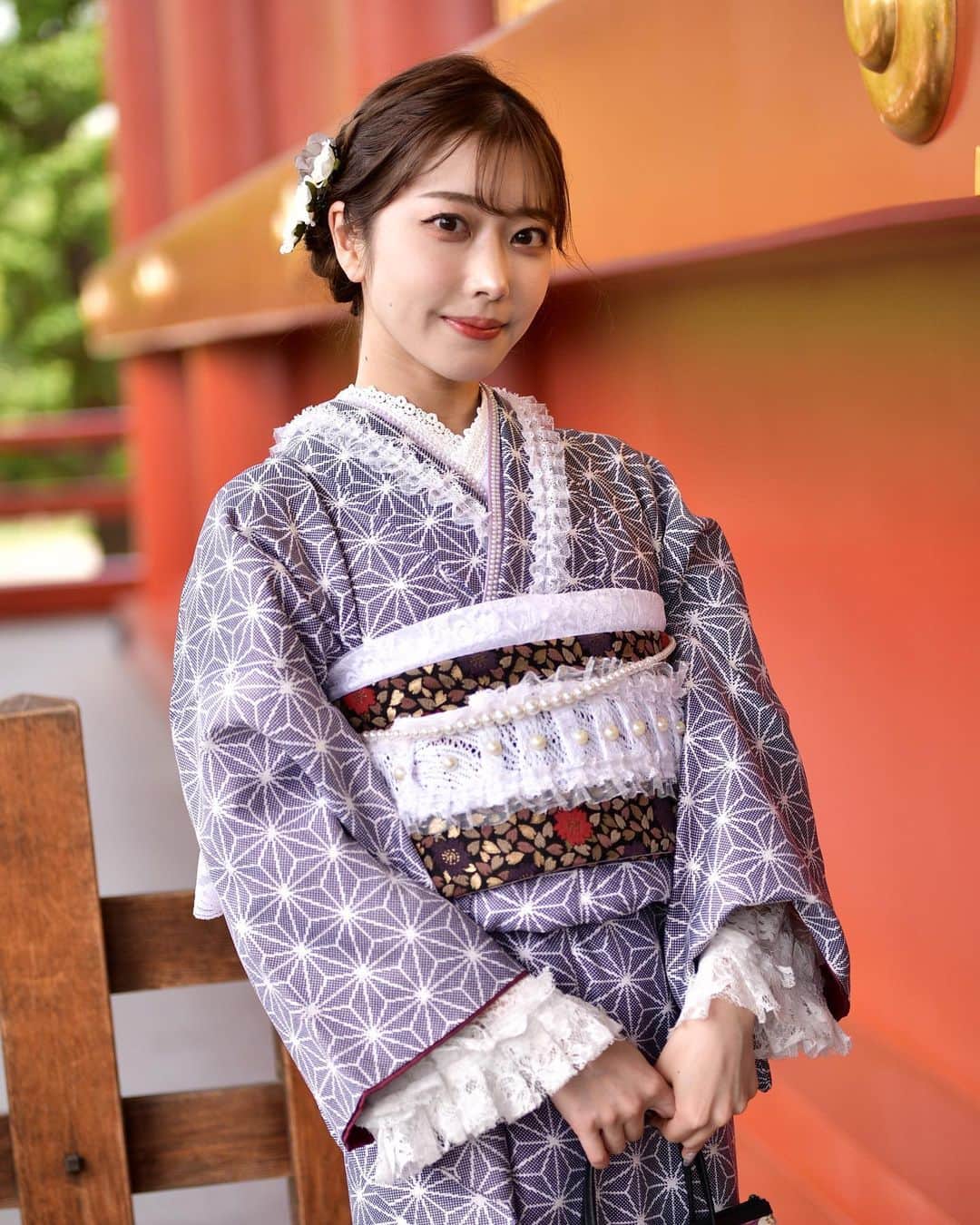 西井綾音のインスタグラム：「撮影会で撮ってもらったお写真〜👘」