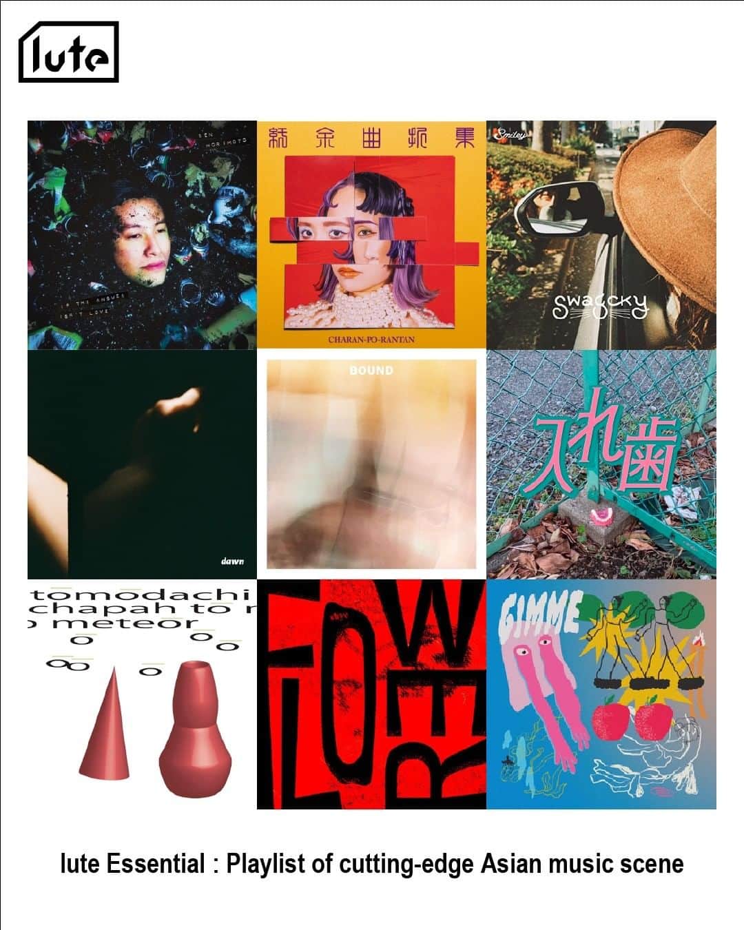 lute / ルーテのインスタグラム：「lute Essential update on Spotify🪐🪂】  Spotifyで聞けるオリジナルプレイリスト🚤🏙️ プロフィールのURLから「lute Essential on Spotify」をクリック👆  Sen Morimoto ( @sen_morimoto ) - If The Answer Isn't Love Charan-Po-Rantan( @charanporantan ) - 恋と呼ぶなら Swagcky ( @swagcky )- Smiley LIGHTERS( @lighters_jp ) - dawn Aco Kawai( @acooo___k ) - BOUND xiangyu( @xiangyu_dayo ) - 入れ歯 CHAPAH( @chapah_gameboys ) - Useless Shye( @shye.mp3 ) - Flower Budie Tanzania( @budietanzania_ ) - GIMME  --------  Original playlist you can listen to on Spotify. Click on "lute Essential on Spotify" from the profile URL👆  and more >>> https://open.spotify.com/playlist/3XKOde0KduZeOM5XCrZRzS?si=13584809d231456b」