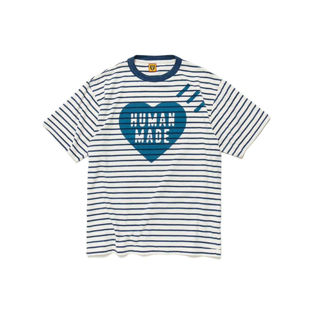 HUMAN MADEさんのインスタグラム写真 - (HUMAN MADEInstagram)「"STRIPED HEART T-SHIRT" is available at 13th May 11:00am (JST) at Human Made stores mentioned below.  5月13日AM11時より、"STRIPED HEART T-SHIRT” が HUMAN MADE のオンラインストア並びに下記の直営店舗にて発売となります。  [取り扱い直営店舗 - Available at these Human Made stores] ■ HUMAN MADE ONLINE STORE ■ HUMAN MADE OFFLINE STORE ■ HUMAN MADE HARAJUKU ■ HUMAN MADE SHIBUYA PARCO ■ HUMAN MADE 1928 ■ HUMAN MADE SHINSAIBASHI PARCO  *在庫状況は各店舗までお問い合わせください。 *Please contact each store for stock status.  独特のかすれ感が特徴的な半袖ボーダーTシャツ。 スタンダードなシルエットと、ボーダーと同色系で揃えたハートロゴのグラフィックが特徴です。  Short sleeve T-shirt with a distinctive blurred look. Features a standard silhouette and a heart logo in the same color as the border stripes.」5月12日 11時12分 - humanmade