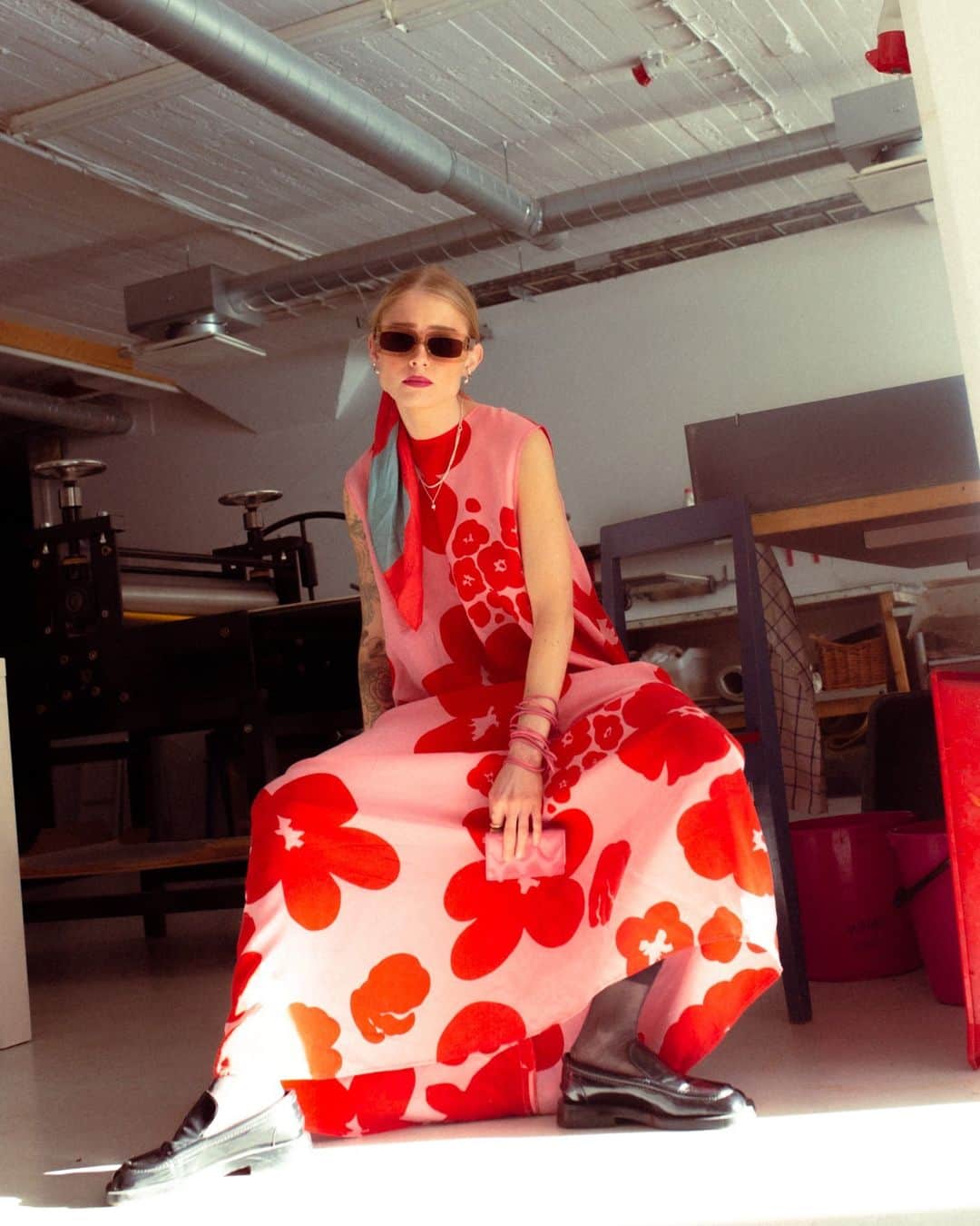 マリメッコのインスタグラム：「Laila is looking ready for Marimekko Day 😍 Get yourself to Esplanade Park in Helsinki or in front of a screen to catch the day's highlights on our socials. See you soon!  #marimekko #marimekkoday #helsinki」
