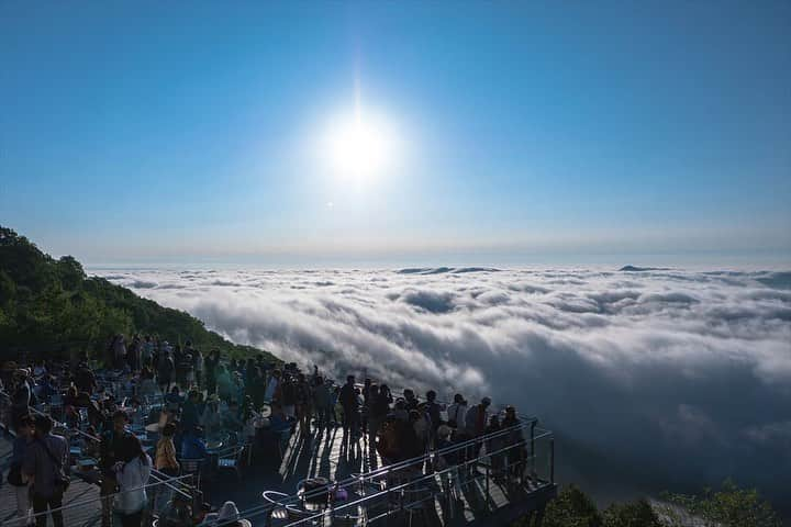 poroco（ポロコ）さんのインスタグラム写真 - (poroco（ポロコ）Instagram)「5/11「星野リゾート　トマム」雲海テラスオープン☁️✨  北海道の美しい自然を満喫できるリゾートホテル「星野リゾート　トマム」の雲海テラスオープニングセレモニーが開催されました🎉  「多くの人が雲海に出会えますように」という願いを込めて、毎年行っているセレモニーで、雲に見立てたシャボン玉を青空に飛ばす「クラウドリリース」が行なわれました🫧🫧  雲海テラスは、トマム山の標高1,088 メートルにあり、気象条件により、ダイナミックに雲が流れ込む雲海や、神々しく美しい雲海などが楽しめます。 営業期間中に雲海が発生する確率は40％と言われています。  今年は、個性的な展望スポット「Sky Wedge（スカイウェッジ）」が描かれた雲海ゴンドラや、「雲みくじ」が登場！ 「雲みくじ」は、運勢を表す、大吉や中吉を「ひつじ雲」や「いわし雲」といった「雲海テラス」ならではの雲で表現したおみくじで、23年バージョンは、ユニークな展望スポットを模した金色の縁起物が入っています。どの縁起物と出合えるかはお楽しみ😊  「雲Cafe」では、雲のソフトクリームが乗った「雲パフェ」や、ワンちゃん連れの人にうれしい「愛犬用雲マカロン」も販売しているので、雲海を眺めながら「展望デッキ」のソファでくつろぐのもオススメ。 ※「雲パフェ」は6/1から販売開始  ぜひ、今年は「星野リゾート　トマム」で雲海を楽しんでみて✨  写真10枚目に動画もあるので見てね！  写真①②／とある日の雲海の様子 写真③／Cloud Pool（クラウドプール） 写真④／Sky Wedge（スカイウェッジ） 写真⑤／Cloud Walk（クラウドウォーク） 写真⑥／Sky Wedge雲海ゴンドラ 写真⑦／リニューアル雲みくじ_縁起物 写真⑧／雲パフェ 写真⑨／愛犬用雲マカロン ⑩動画  星野リゾート　トマム　新公式インスタ @hoshinoresorts.tomamu 星野リゾート公式インスタ @hoshinoresorts.official こちらもチェックしてね  #HoshinoResorts #星野リゾート #星野リゾートトマム #トマム #tomamu #雲海 #絶景 #雲海テラス #オープン #北海道 #hokkaido #占冠 #shimukappu #大自然 #雲Cafe #雲パフェ #犬ok #犬連れ旅行 #犬と旅行 #グルメ #旅時間 #旅 #北海道旅行 #北海道観光 #北海道好きな人と繋がりたい #ポロコ #poroco #hokkaido」5月12日 17時54分 - poroco_magazine