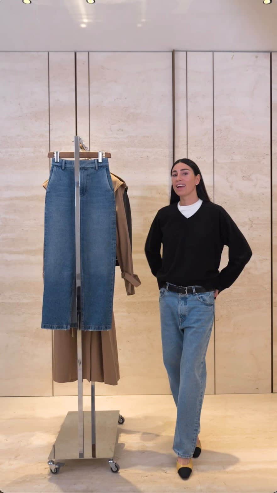 MATCHESFASHION.COMのインスタグラム：「New to #MATCHES: @armariumbrand. Meet @giorgiagabriele, co-founder and creative director, as she shows us how to style her three favourite pieces from the collection. Expect impeccably cut denim, low-key trench coats and cool-girl biker jackets.  Link in bio to shop armarium’s wardrobe staples at #MATCHES.」