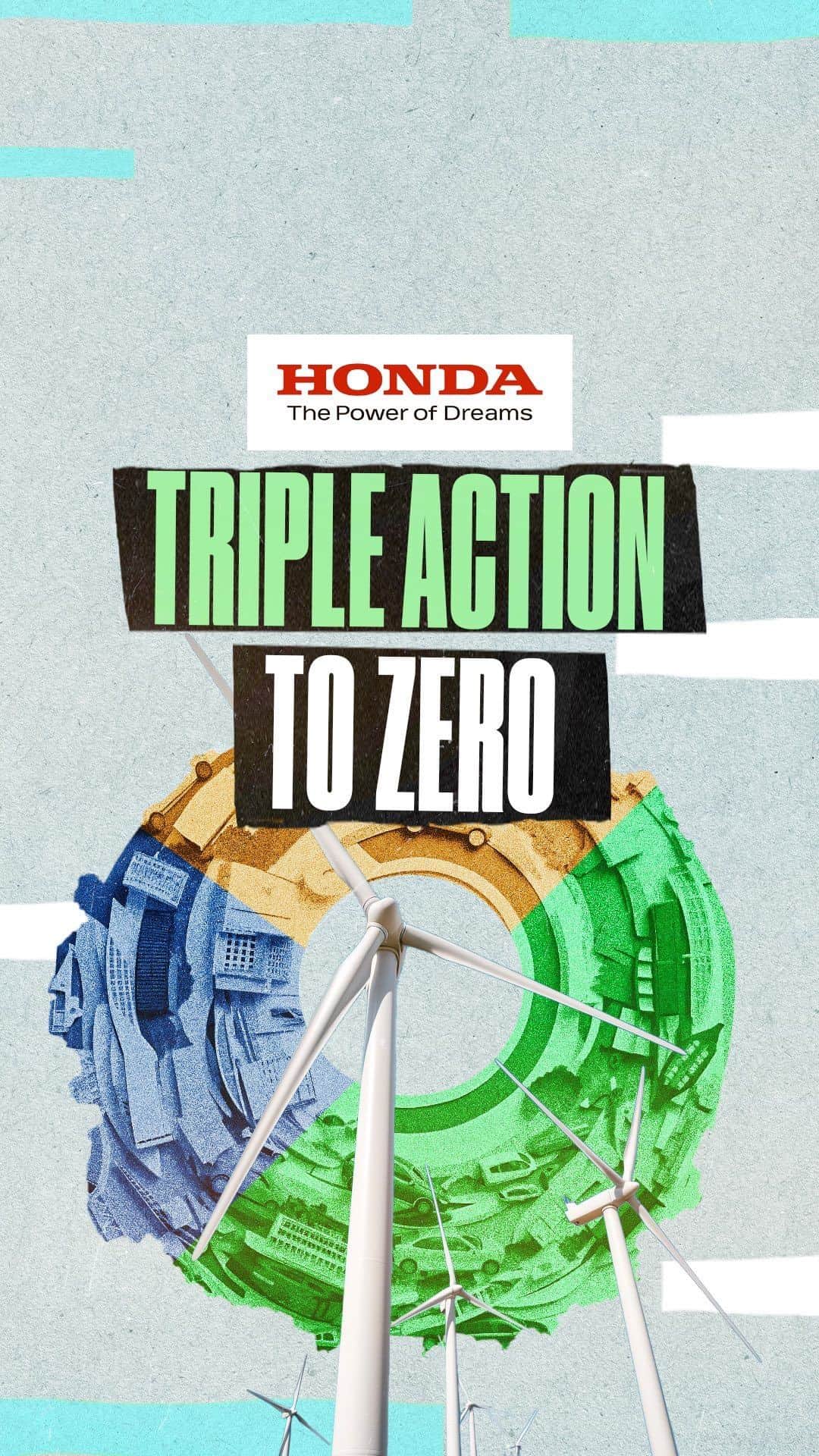 ホンダのインスタグラム：「We Have Set a Great Big Goal: Nothing.   Our Triple Action to Zero approach is critical to our effort to have zero environmental impact for all of our products and corporate activities. Learn more about Honda’s approach to a sustainable future at the link in our bio.」