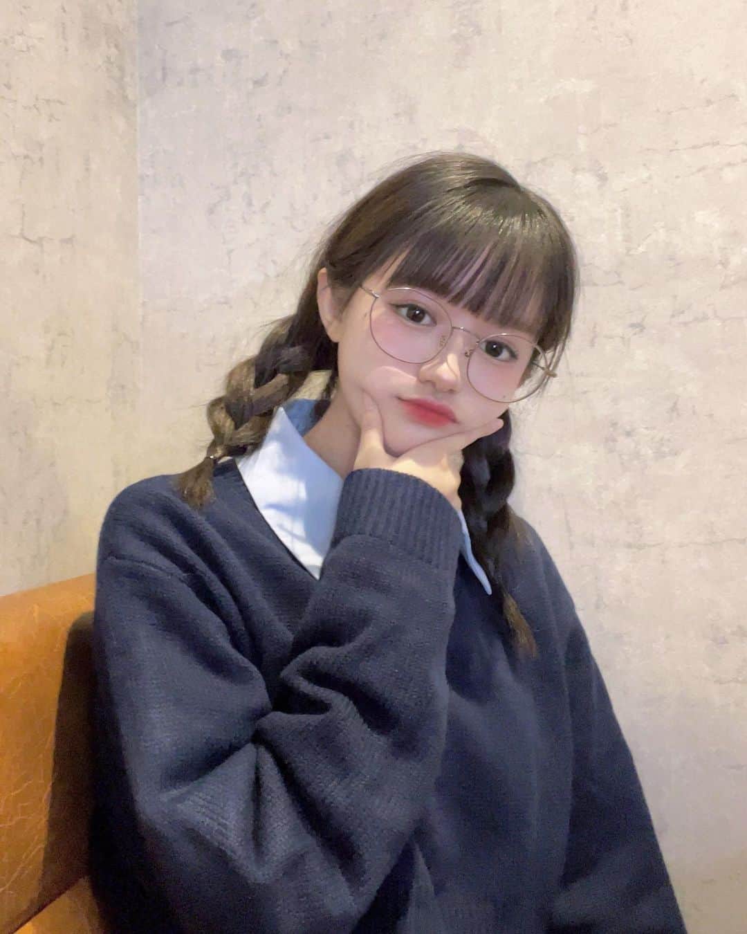 りんぴぴのインスタグラム：「︎︎︎︎❤︎ メガネは度入り👓」