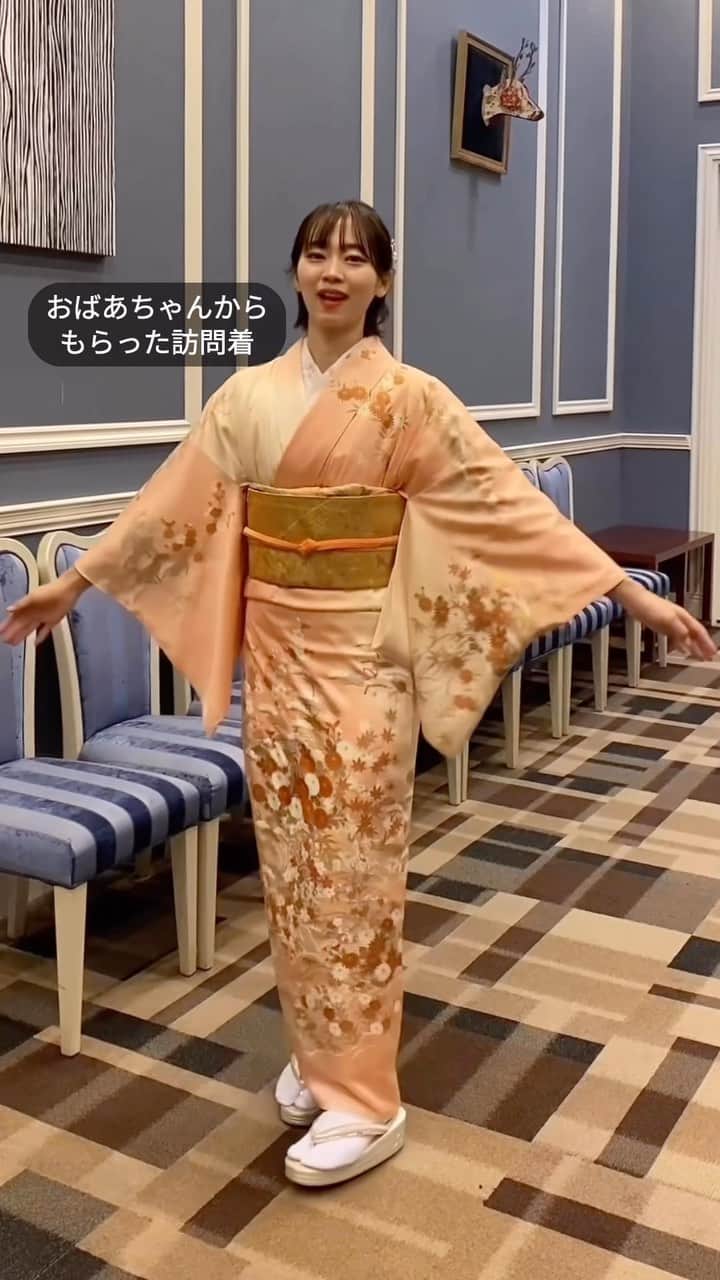 郡司りかのインスタグラム：「弟の結婚式にいく準備💒😉  #結婚式コーデ #お呼ばれコーデ #着物ヘア #結婚式ヘアアレンジ #お呼ばれヘア」