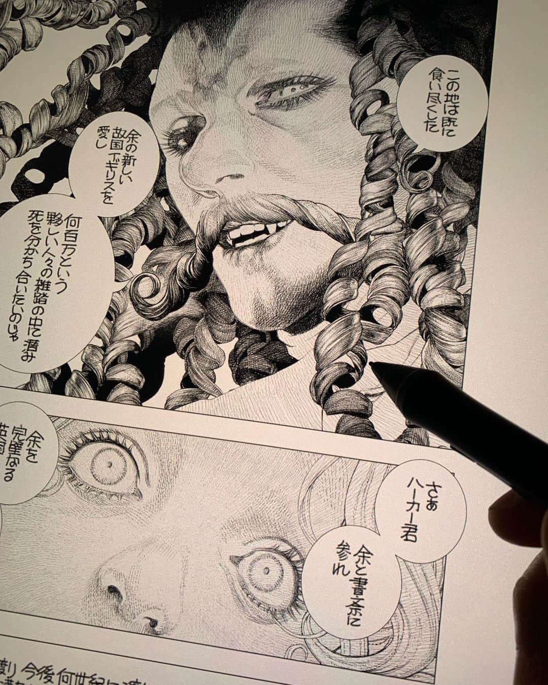 坂本眞一のインスタグラム：「Drawing day 3  Vlad III   #DRCL #BramStoker #shinichisakamoto #Dracula」