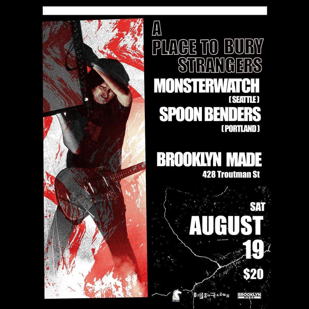 A Place to Bury Strangersさんのインスタグラム写真 - (A Place to Bury StrangersInstagram)「Come party at our next Brooklyn show:  @bkmadebushwick Saturday August 19th with Monsterwatch & Spoon Benders:  Tickets now on sale at linkin.bio!」5月13日 0時51分 - aptbs