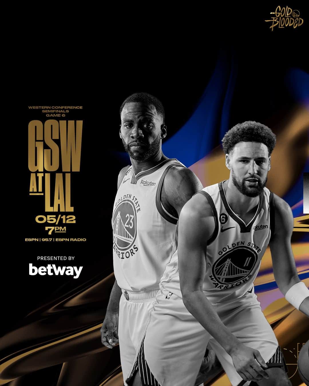 ゴールデンステート・ウォリアーズのインスタグラム：「Tonight.  @betwayusa || #GoldBlooded」