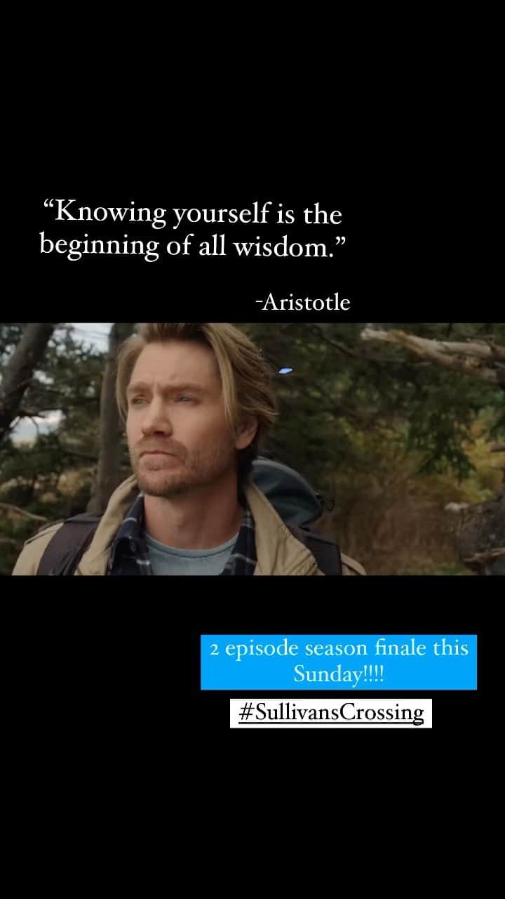 チャド・マイケル・マーレイのインスタグラム：「Learn with Cal and the rest of this amazing crew this Sunday on our Special 2 episode season finale of Sullivan’s Crossing. @ctv ! “Knowing yourself is the beginning of all wisdom.” -Aristotle   #sullivanscrossing #CTV #CalJones #romance #drama #journey」