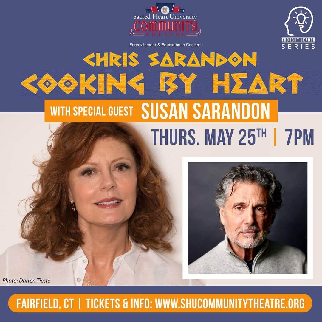 スーザン・サランドンのインスタグラム：「Can’t wait to see @theofficialchrissarandon , it’s been years, and I’m really looking forward to talking with him and sharing this evening with everyone.」