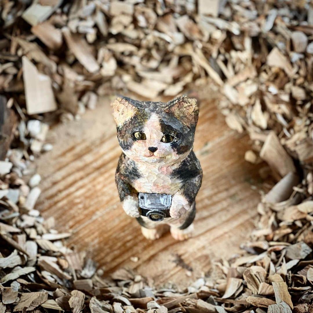 花房さくらさんのインスタグラム写真 - (花房さくらInstagram)「さて今日は何に出会えるかな？ カメラを持ってお出かけしよう！  #猫は時として旅をする  #cat #sculpture #hanafusasakura」5月13日 6時51分 - sakura_hanafusa