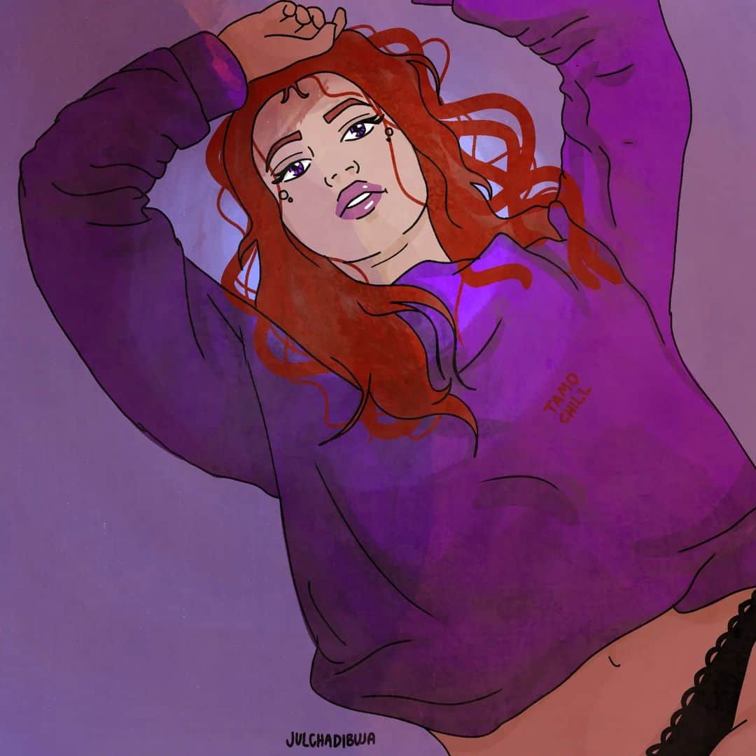ヒフ・イラストレーションズのインスタグラム：「Tamo chill  . . . #illustration #draw #digitalart #art」