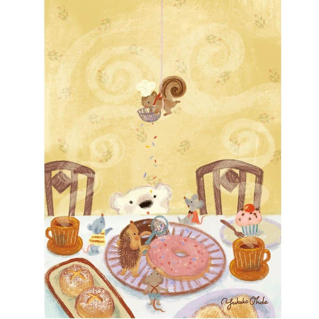 おおで ゆかこのインスタグラム：「🐿🍩」
