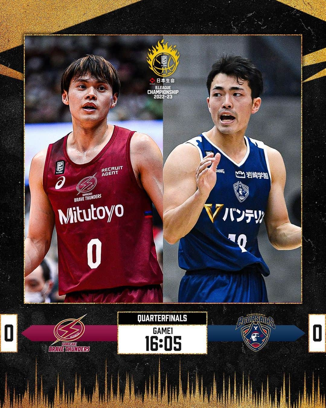 B.LEAGUEさんのインスタグラム写真 - (B.LEAGUEInstagram)「🏆日本生命 B.LEAGUE CHAMPIONSHIP 2022-23 🔥QUARTERFINALS〈GAME1〉 🆚川崎 vs 横浜BC ⏰16:05 TIP-OFF ※2戦先勝方式  #FULLTHROTTLE #BEALLYOUCANBE #Bリーグ #日本生命Bリーグチャンピオンシップ」5月13日 12時53分 - b.league_official