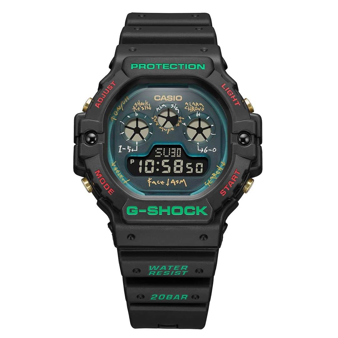 G-SHOCKさんのインスタグラム写真 - (G-SHOCKInstagram)「G-SHOCK × FACETASM  FACETASMとのコラボレーションモデル「DW-5900FA-1JR」が本日発売に。  三つ目のDW-5900をベースに、飽きのこないシンプルなデザインにまとめながらも、デザイナー落合宏理氏のこだわりと世界観が随所に散りばめられた一本です。詳しくはストーリーズのリンクから。  The DW-5900FA-1JR, a collaboration model with FACETASM, goes on sale today.  Based on the three-eyed DW-5900, DW-5900FA has a simple design yet a lot of attention to details. For more information, please visit the stories link.  DW-5900FA-1JR  @facetasmtokyo   #g_shock #dw5900 #facetasm #collaboration #watchoftheday」5月13日 17時00分 - gshock_jp