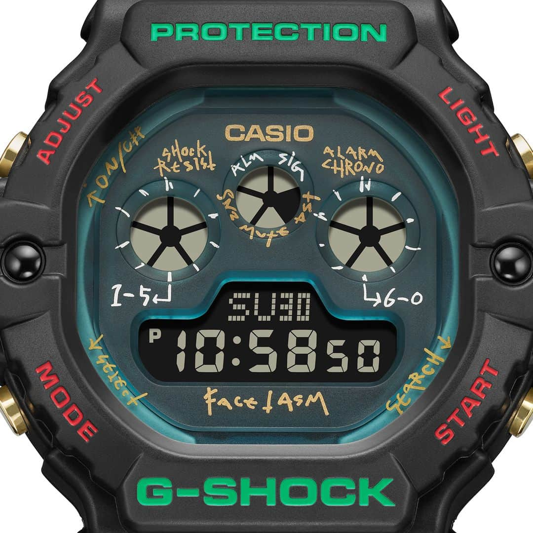 G-SHOCKさんのインスタグラム写真 - (G-SHOCKInstagram)「G-SHOCK × FACETASM  FACETASMとのコラボレーションモデル「DW-5900FA-1JR」が本日発売に。  三つ目のDW-5900をベースに、飽きのこないシンプルなデザインにまとめながらも、デザイナー落合宏理氏のこだわりと世界観が随所に散りばめられた一本です。詳しくはストーリーズのリンクから。  The DW-5900FA-1JR, a collaboration model with FACETASM, goes on sale today.  Based on the three-eyed DW-5900, DW-5900FA has a simple design yet a lot of attention to details. For more information, please visit the stories link.  DW-5900FA-1JR  @facetasmtokyo   #g_shock #dw5900 #facetasm #collaboration #watchoftheday」5月13日 17時00分 - gshock_jp