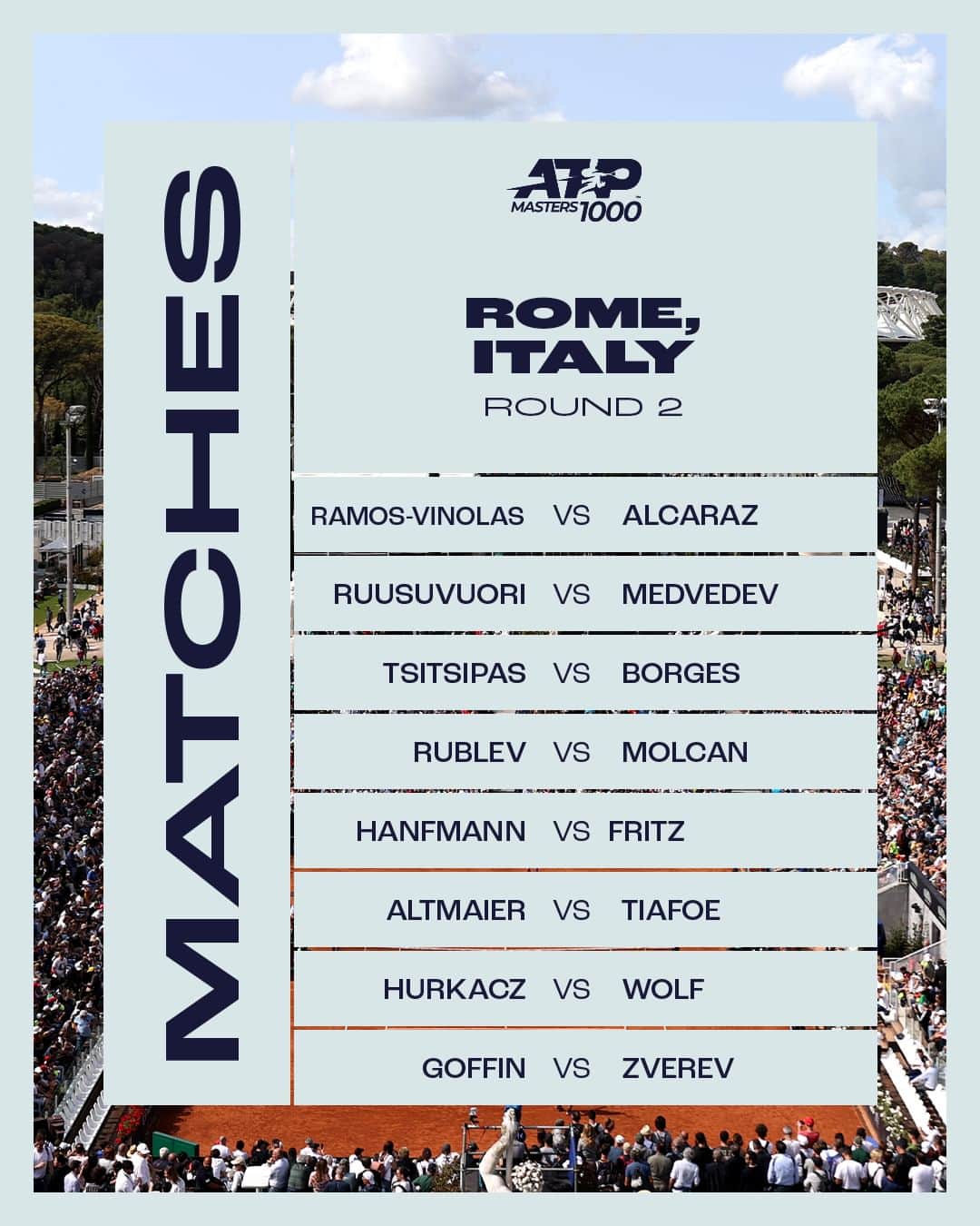 ATP World Tourさんのインスタグラム写真 - (ATP World TourInstagram)「Super Saturday in Rome 🇮🇹🌟  @internazionalibnlditalia | #IBI23」5月13日 17時13分 - atptour