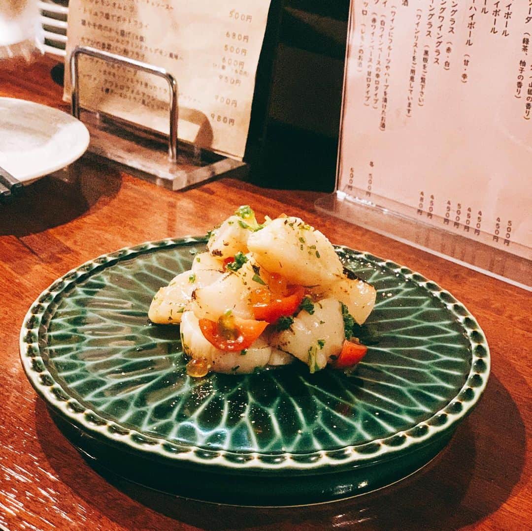 澤辺美香のインスタグラム：「美味しい物を頂くと結局笑いが止まりません♡  そんな夜でした♡  ご馳走様でした♡ #創作料理 #ギルガメ食堂」