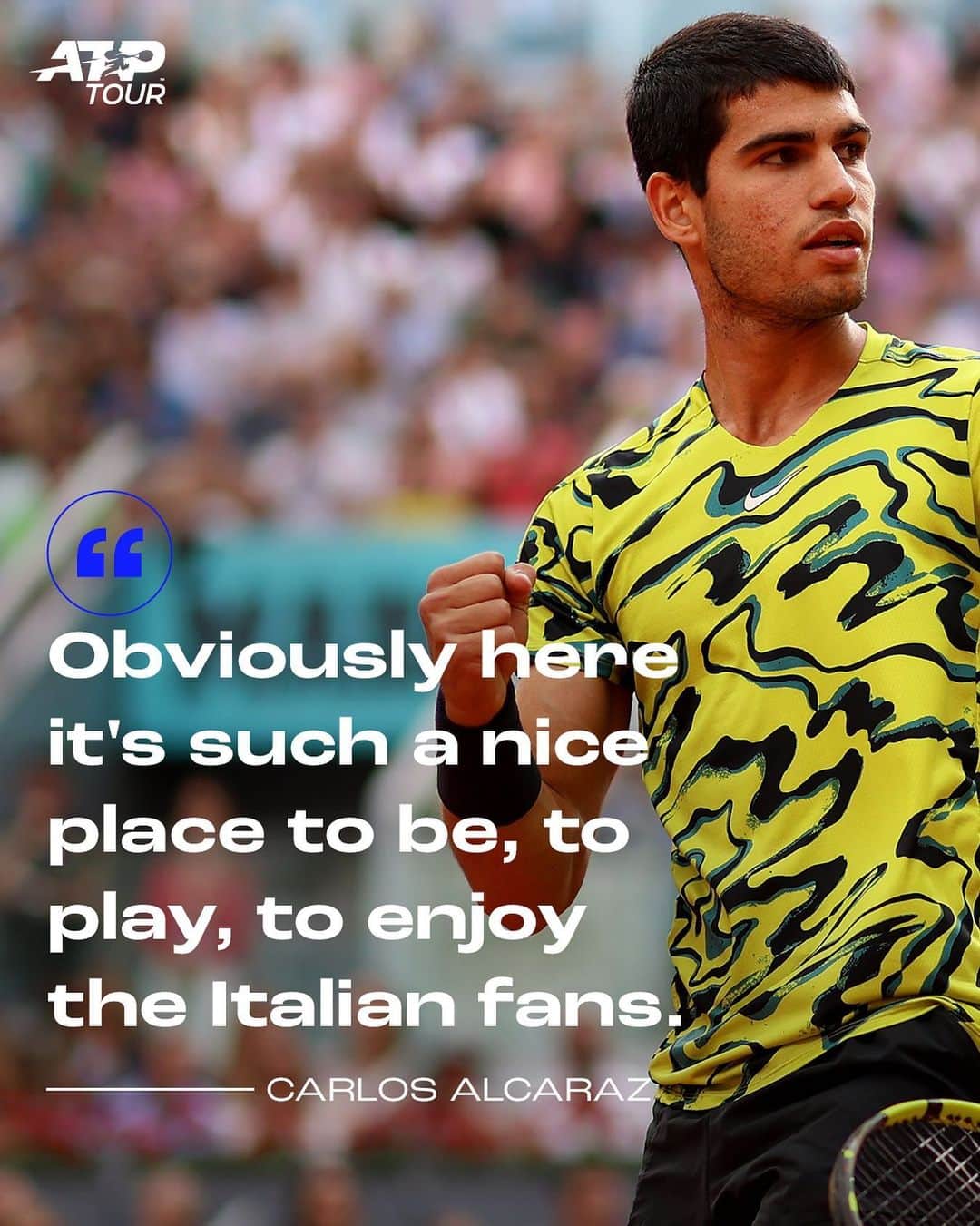 ATP World Tourさんのインスタグラム写真 - (ATP World TourInstagram)「Carlitos is ready for his Rome debut! 👊🇮🇹   🇪🇸 @carlitosalcarazz   @internazionalibnlditalia | #IBI23」5月13日 19時44分 - atptour