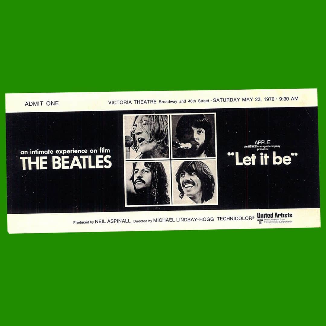 The Beatlesさんのインスタグラム写真 - (The BeatlesInstagram)「#OTD in #1970, Let It Be had its world premiere in New York. This ticket is from a later screening.   @paulmccartney @johnlennon @georgeharrisonofficial @ringostarrmusic  Photos © Apple Corps Ltd.」5月13日 20時00分 - thebeatles