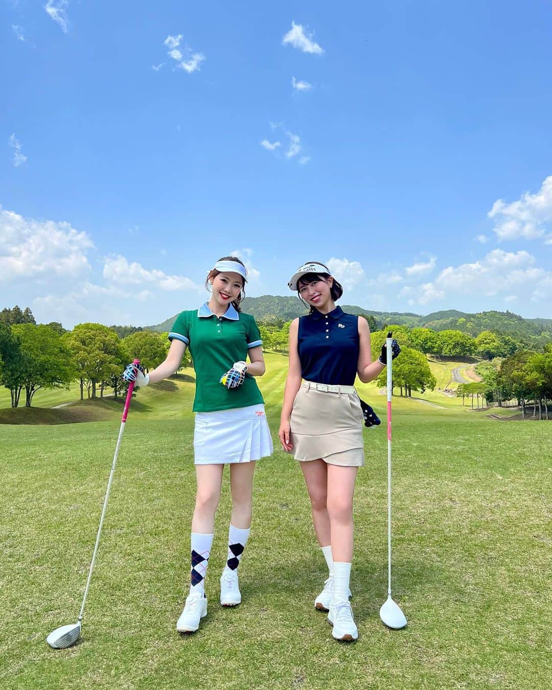 太田江莉奈のインスタグラム：「.  この前の🏌️‍♀️✨  . .  #福岡フェザントカントリークラブ  #福岡ゴルフ#ゴルフ女子#ゴルフウェア #ゴルフ女子コーデ」