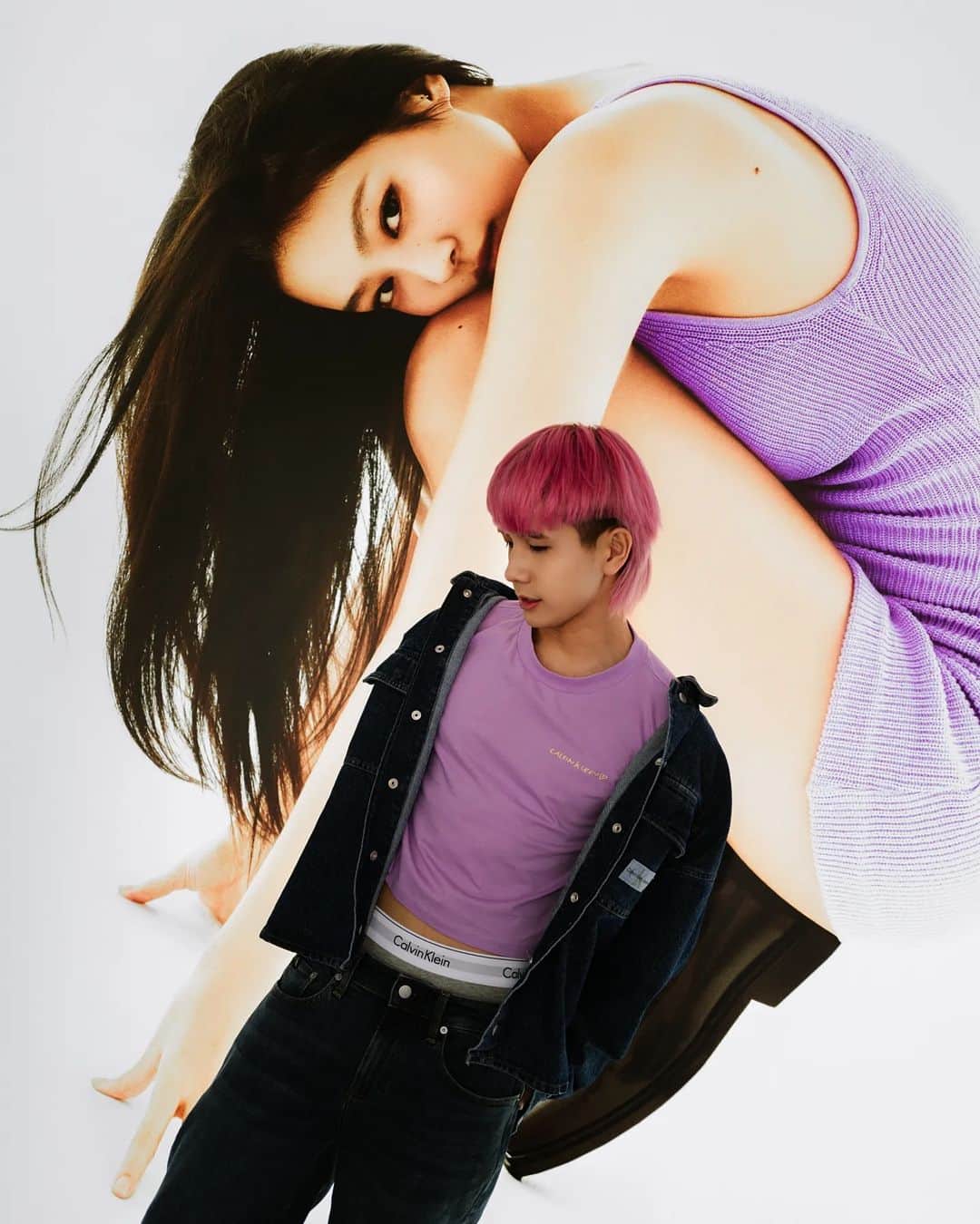 蔡常勇のインスタグラム：「妳光芒萬丈，我努力跟上💜  Thanks @calvinklein for having us on this unforgettable trip 🇰🇷 You truly made my dream come true🥹💜 從來都沒想過可以跟妮妮這麼靠近，不到一米的距離真的很夢幻😭現在想回去都覺得好像一場夢！ @jennierubyjane #mycalvins #ckpartner」