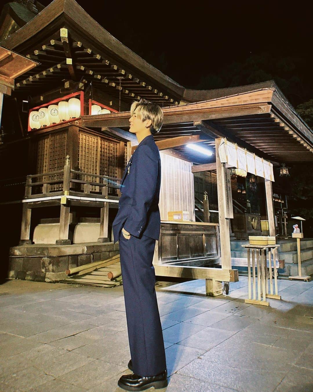 清野隆華さんのインスタグラム写真 - (清野隆華Instagram)「2023.4.13  . 爺ちゃんのスーツ着て神社行ってきた。  #⛩」5月13日 21時30分 - strangecat_ryuha
