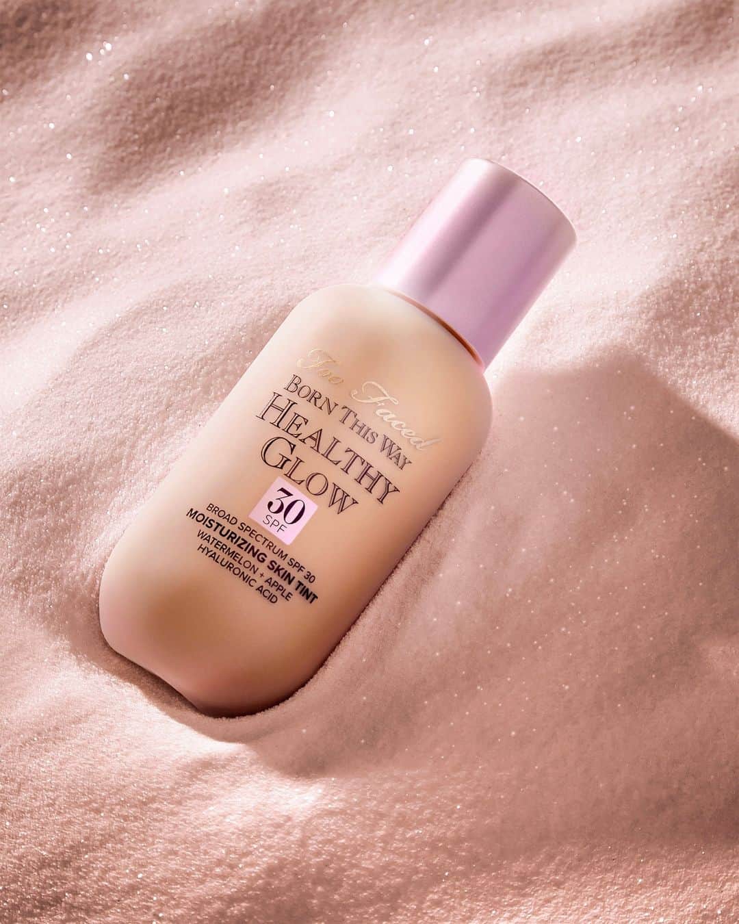 Too Facedのインスタグラム：「✨NEW✨ Makeup that works like Skincare! Introducing Born This Way Healthy Glow SPF 30 Skin Tint Foundation! 😍 Hydrated, protected, and radiant skin SO natural they'll think you were... Born This Way! 💕 Shop now from @qvc #toofaced #tfbornthisway #tfcrueltyfree」
