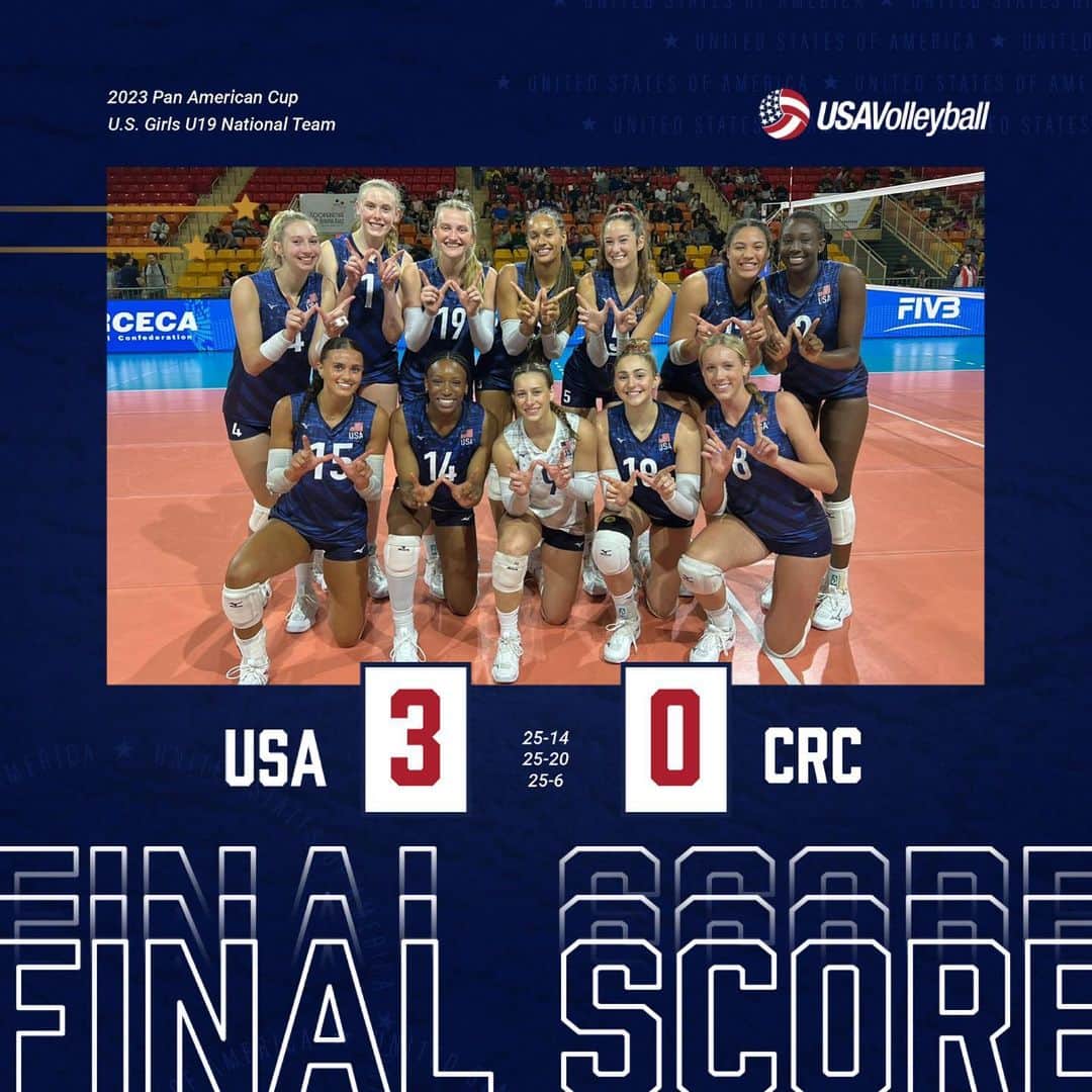 USA Volleyballさんのインスタグラム写真 - (USA VolleyballInstagram)「Into the finals! The U.S. Girls U19 National Team defeats Costa Rica in three sets and will play in the gold medal match tomorrow. Story and stats to come.」5月14日 8時17分 - usavolleyball