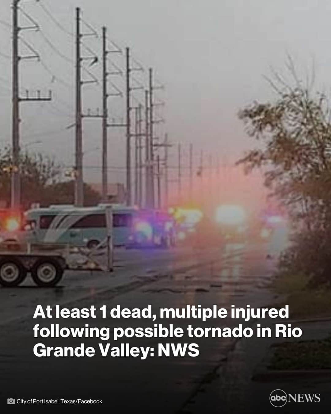 ABC Newsさんのインスタグラム写真 - (ABC NewsInstagram)「At least one person was killed and multiple others were injured Saturday morning following a possible tornado that touched down near Laguna Heights, Texas, in the Rio Grande Valley, the National Weather Service said.  The Port Isabel Police Department confirmed there were injuries on the ground and that multiple structures had been destroyed. No traffic will be allowed through Laguna Heights. More in link in bio.   #news #Weather #tornado #riograndevalley #texas」5月14日 1時00分 - abcnews