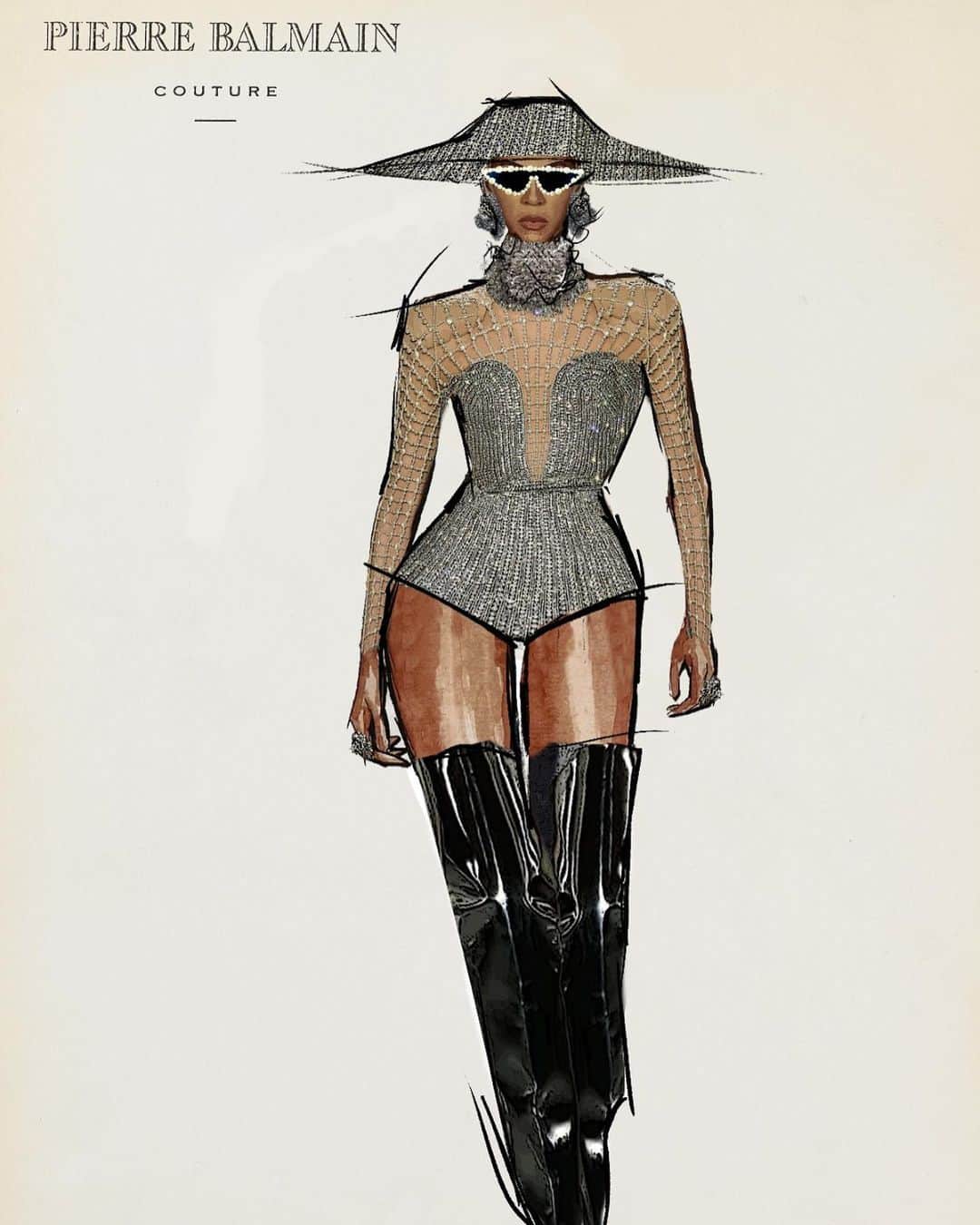 オリヴィエ・ルスタンのインスタグラム：「The RENAISSANCE WORLD TOUR  @beyonce  In Balmain 💎 styled by @sarrjamois  Are you ready for Renaissance ?」
