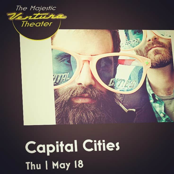 キャピタル・シティーズさんのインスタグラム写真 - (キャピタル・シティーズInstagram)「This Thursday! May 18. Capital Cities. Live. The Majestic Ventura Theater. California.」5月14日 5時03分 - capitalcities