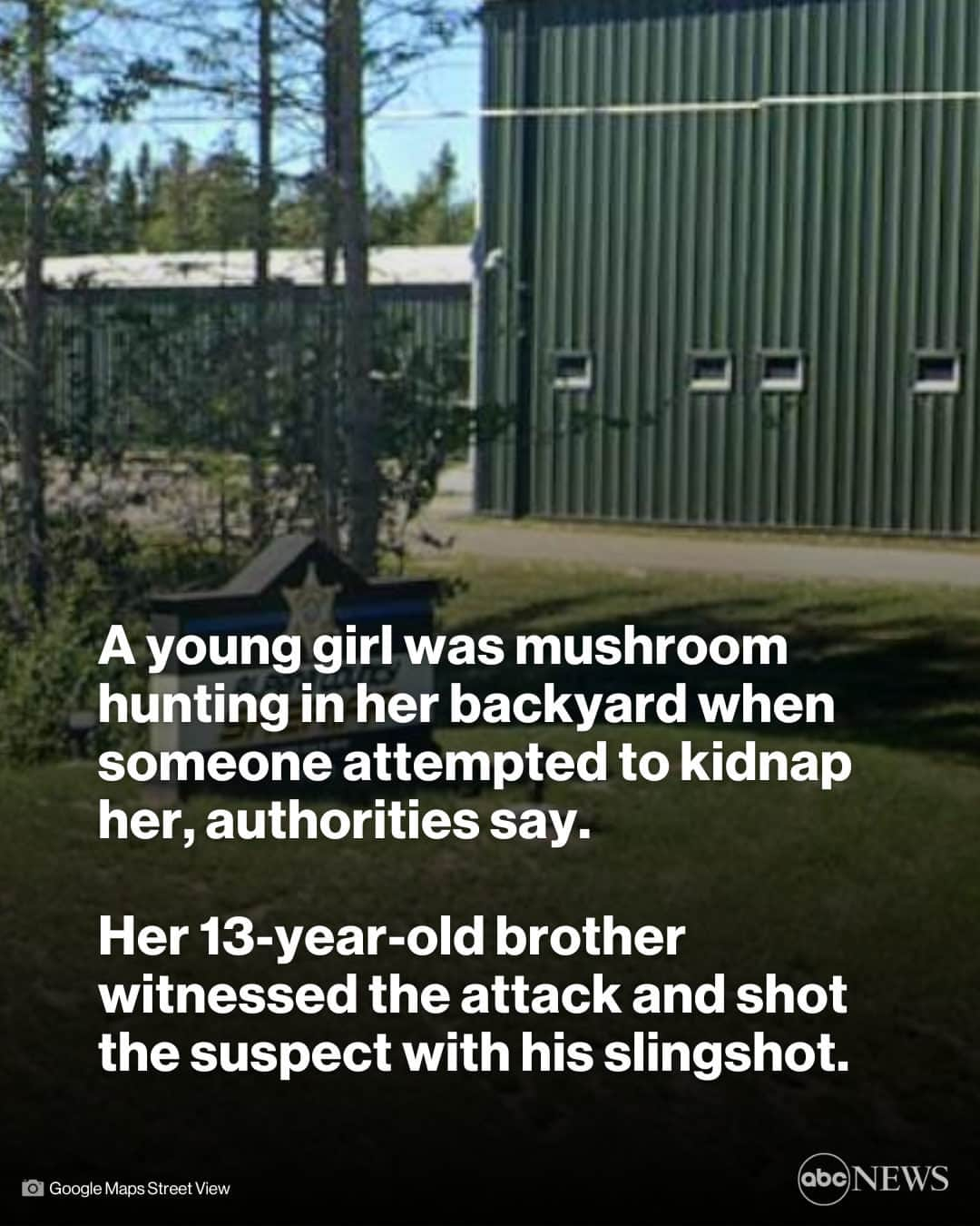 ABC Newsさんのインスタグラム写真 - (ABC NewsInstagram)「A teenager helped save his younger sister from an alleged kidnapper by shooting the suspect with his slingshot, Michigan authorities say. The 17-year-old suspect was later taken into custody and has been charged with attempted kidnapping, police said.」5月14日 5時00分 - abcnews