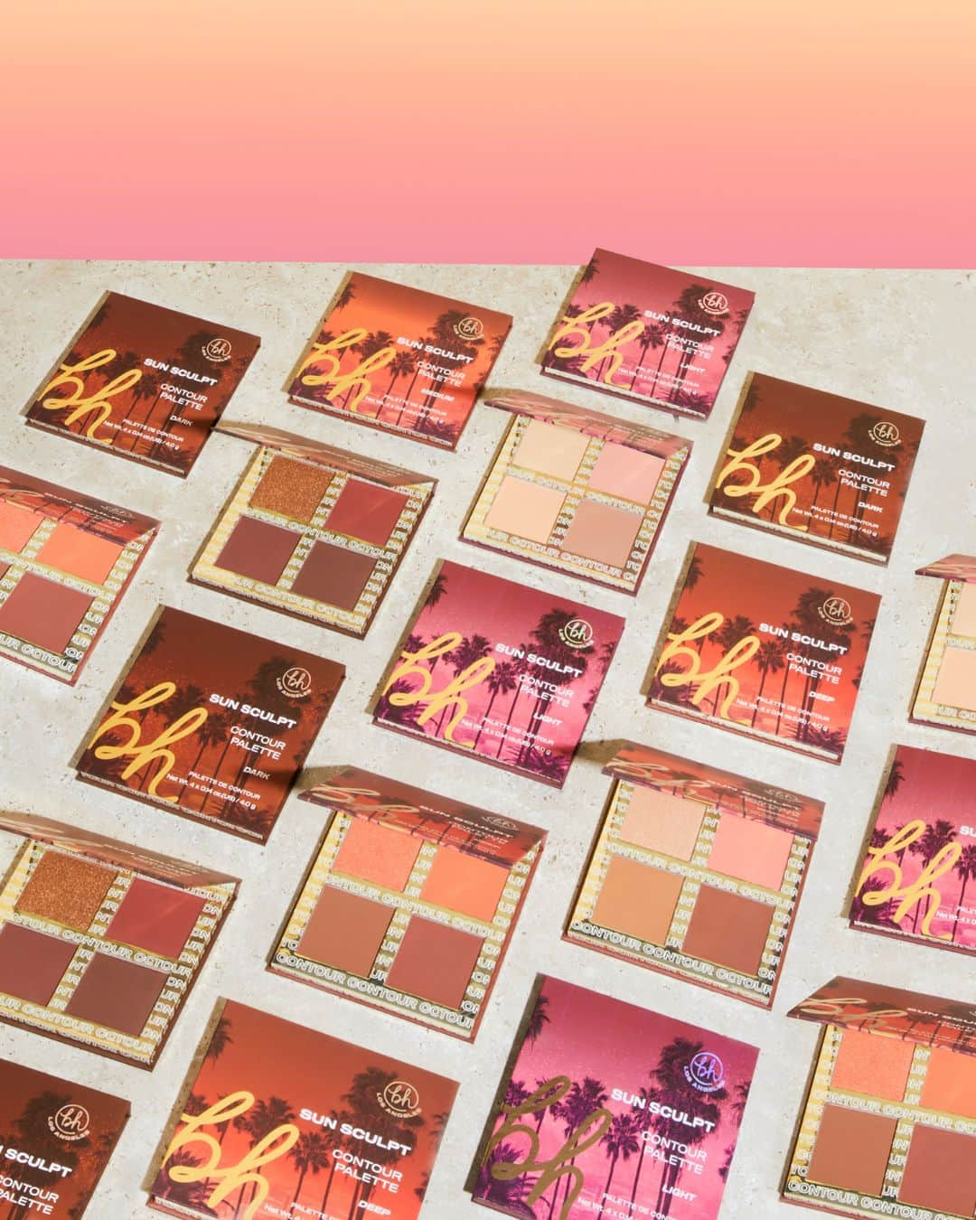 BH Cosmeticsさんのインスタグラム写真 - (BH CosmeticsInstagram)「Get snatched like your summer tan lines 👙 with our *just dropped* SUN SCULPT Contour Palettes ☀️🥵 Each 4-pan palette features 1 bronzer, contour, highlight, and blush shade to get that complexion poppin' 💥⁣ ⁣ ❤️‍🔥 Available in Light, Medium, Deep, ＋ Dark palettes⁣ ❤️‍🔥 Ultra-fine, blendable, buildable powder formulas⁣ ❤️‍🔥 Vegan. Cruelty-Free. Clean Ingredients.⁣ ⁣ ⁣ #bhcosmetics」5月14日 5時13分 - bhcosmetics