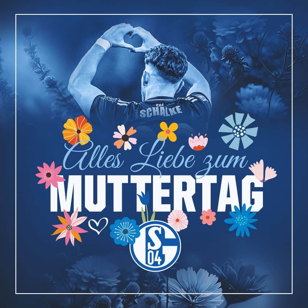 シャルケ04のインスタグラム：「Ein 💙 für alle Schalker Mamas. Schön, dass es euch gibt! 🫶🏽 . . #Muttertag #Schalke #S04 #Football #Soccer #Fußball #Futbol #Knappen #🔵⚪️」