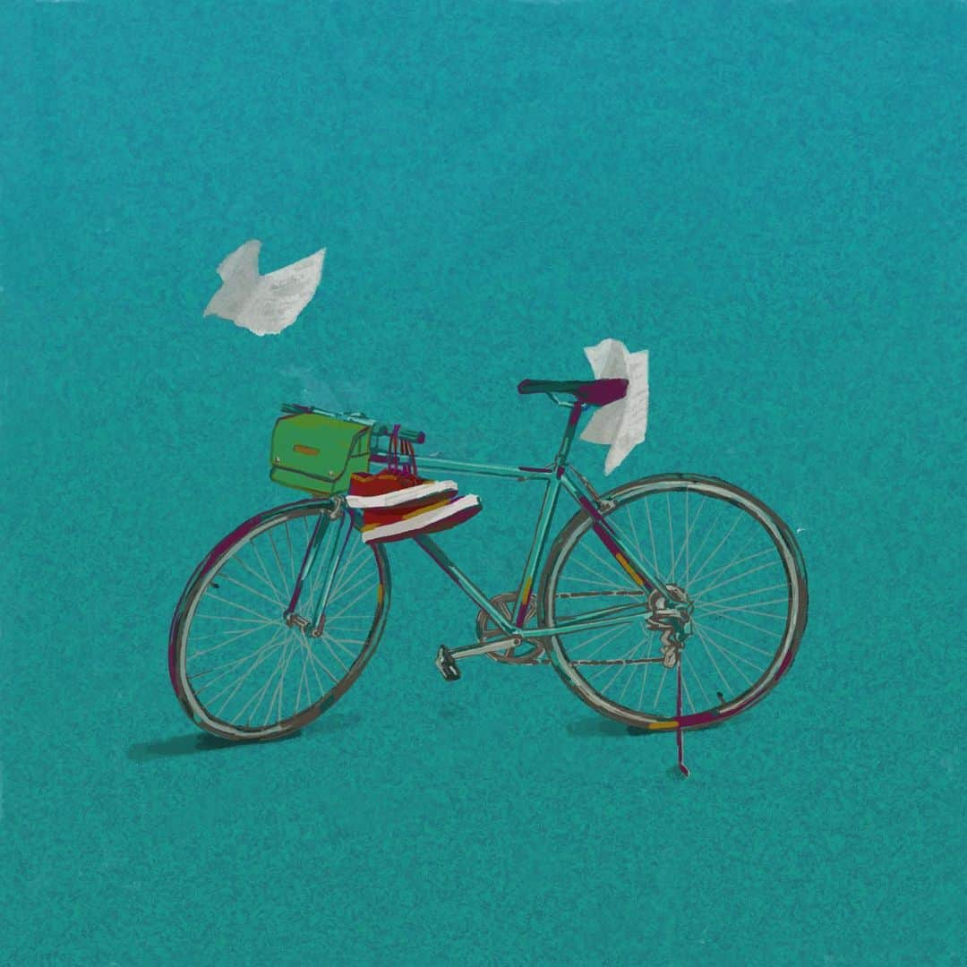 トイ ヒロユキ / Hiroyuki Toiのインスタグラム：「< artwork >自転車と靴 ・ ・ ・ illustration : Hiroyuki toi @toimogera ・ #自転車 #現代美術 #絵 #美術 #画家 #写実 #ボーダー #ペンタブでお絵描き  #イラスト #イラストレーション #イラストレーター #ファッション #ファッションイラスト #インテリアデザイン #イラストグラム#グラフィックデザイン #グラフィックアート #トイヒロユキ #realart#japanart #bicycle #drawing #illust #illustration #fashion #interiordesign #fashionillustration #graphicdesign #graphicart  #hiroyukitoi」