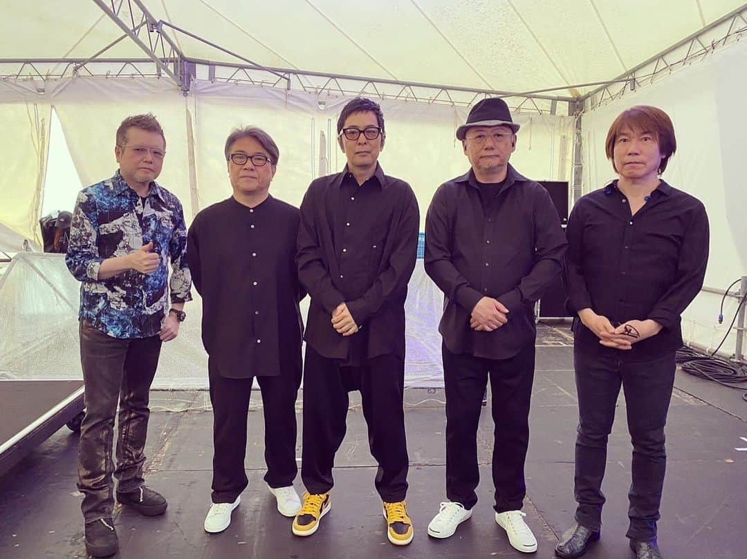松原秀樹のインスタグラム：「GREEN FLASH FES 2023🎉 雨の中、ご覧いただきありがとうございました。 イイ感じに盛り上がりました。」