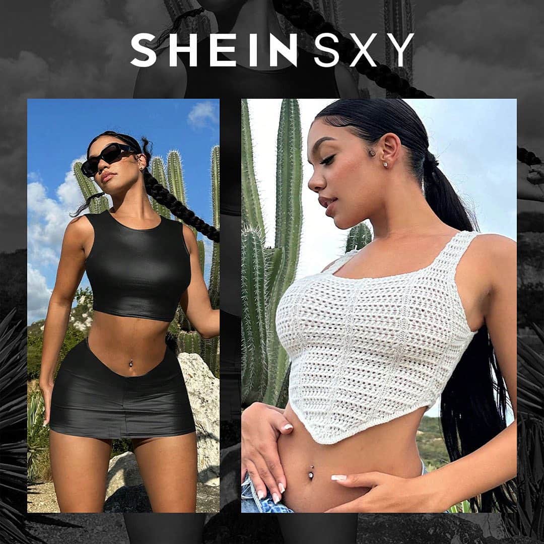 SHEINのインスタグラム：「Which sultry tops would upgrade your summer to SXY status? 👇  🔎14374445 15303170 15270443 15231110 15234966  #SHEINSXY」