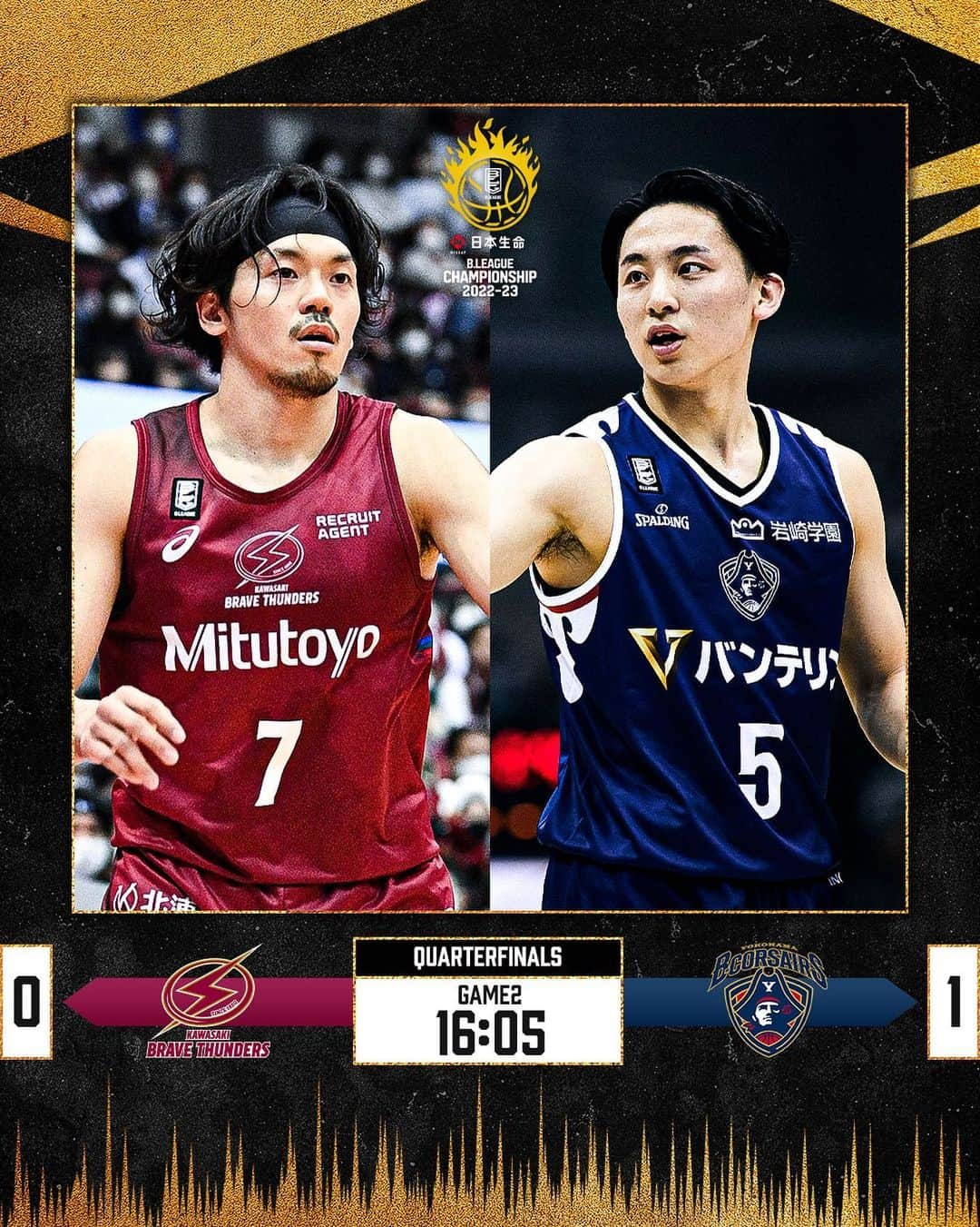 B.LEAGUEさんのインスタグラム写真 - (B.LEAGUEInstagram)「🏆日本生命 B.LEAGUE CHAMPIONSHIP 2022-23 🔥QUARTERFINALS〈GAME2〉 🆚川崎 vs 横浜BC ⏰16:05 TIP-OFF ※2戦先勝方式  #FULLTHROTTLE #BEALLYOUCANBE #Bリーグ #日本生命Bリーグチャンピオンシップ」5月14日 10時19分 - b.league_official