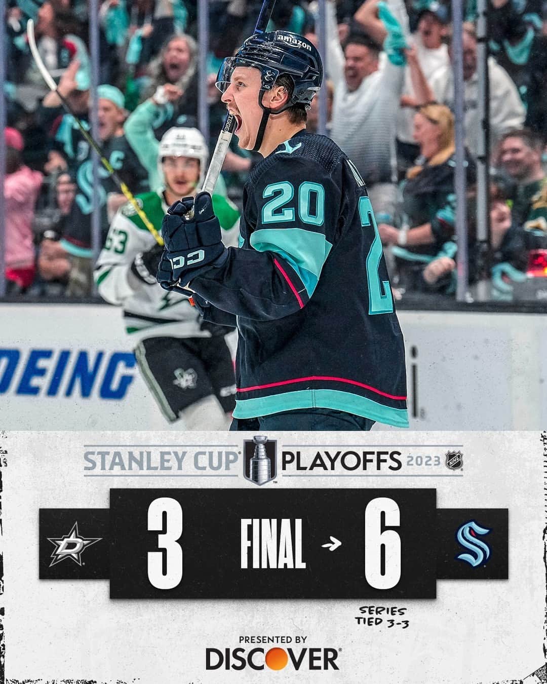 NHLさんのインスタグラム写真 - (NHLInstagram)「The @seattlekraken have forced a #Game7 thanks to three-point performances from @eelitolvanen and Jordan Eberle! 🙌 #StanleyCup   NHL x @discover」5月14日 11時17分 - nhl