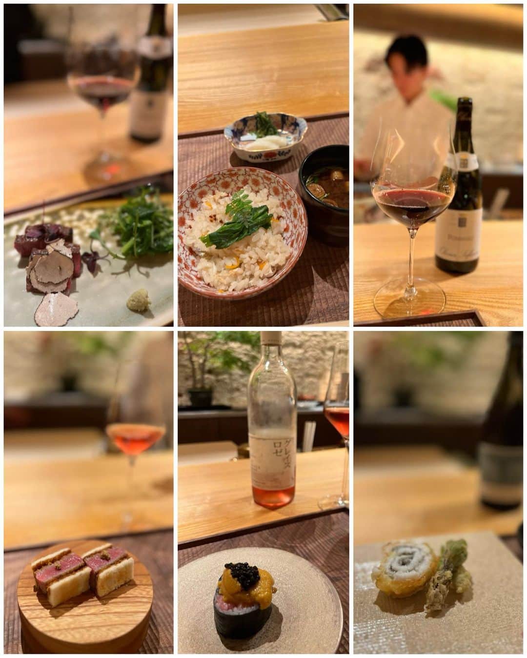 佐野真彩さんのインスタグラム写真 - (佐野真彩Instagram)「まとい 銀座(@matoi.ginza )🇯🇵🍽️ アマンリゾーツで日本人初のエグゼクティブシェフを務めていた的場シェフ（ @kematoba ）のお店です。  日本料理と和牛料理を楽しめるお店で、 ペアリングしながら食事を楽しみました🍷  こだわり抜いた食材と抜群の調理でどれもとっっても美味しかった🥰  特にカツサンドは絶品だったな〜✨  店内は和ラグジュアリー。 盆栽があったり、とにかくゴージャスでお祝いや大事な人との食事にぴったりだなと感じました。  また伺いたいです☺️  #まとい銀座　#matoiginza #銀座グルメ #銀座ディナー  #ワイン　#日本酒」5月14日 12時08分 - sano.maya