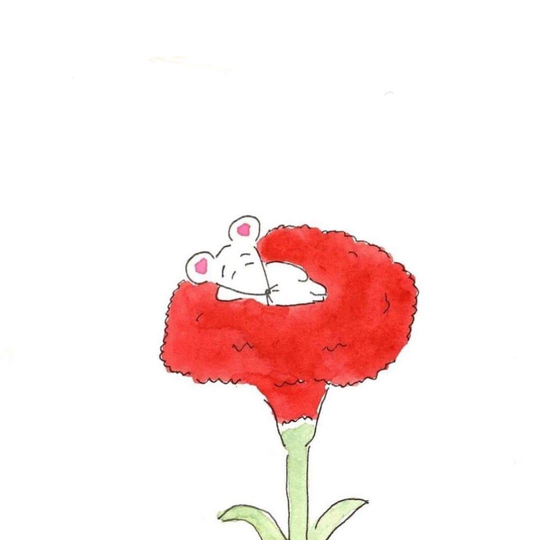 ハルペイさんのインスタグラム写真 - (ハルペイInstagram)「✨ いつもおつかれさま😌 私から🌹❤️ ✨ #母の日 #mothersday  #🐭 .  #sketch#sketchbook #watercolor  #harupei#ハルペイ#なdoodle#draw#drawing#illustrator#illustration#japan#絵#雑貨#湘南#イラスト#イラストレーター#插畫#插畫家#ゆるい#茅ヶ崎」5月14日 16時48分 - harupeipei